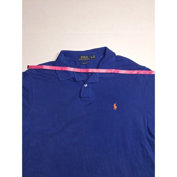 Polo Ralph Lauren Men's XL Custom Fit Short Sleeve Bl/Org Embroidered Pony Logo - Picture 5 of 9